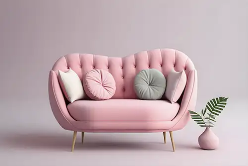 pink-couch-with-pillows-it-plant-corner